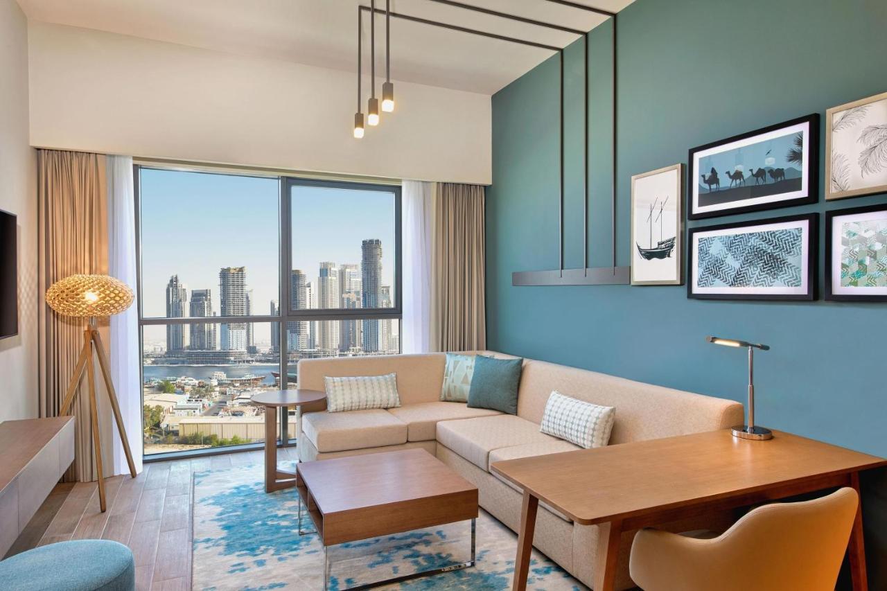 Appartement 1 Chambre avec 1 Lit King-Size, Canapé-Lit - Vue sur Ruisseau (Transfert Gratuit vers Dubai Mall, Festival City Mall, J1 Beach & Al Jaddaf Metro)
