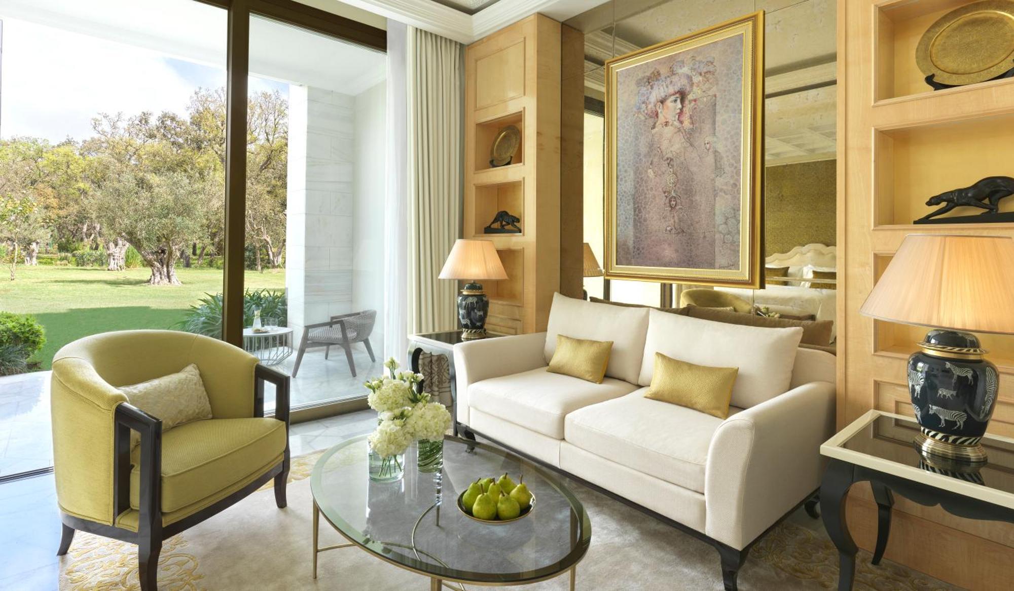 Chambre Lit King-Size Premier avec vue sur le jardin et terrasse