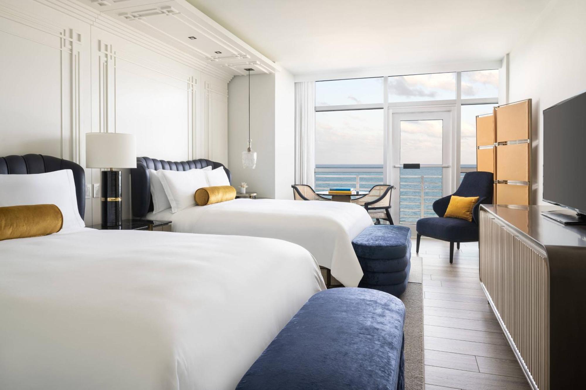 Chambre avec 2 Lits Doubles - Vue sur Océan
