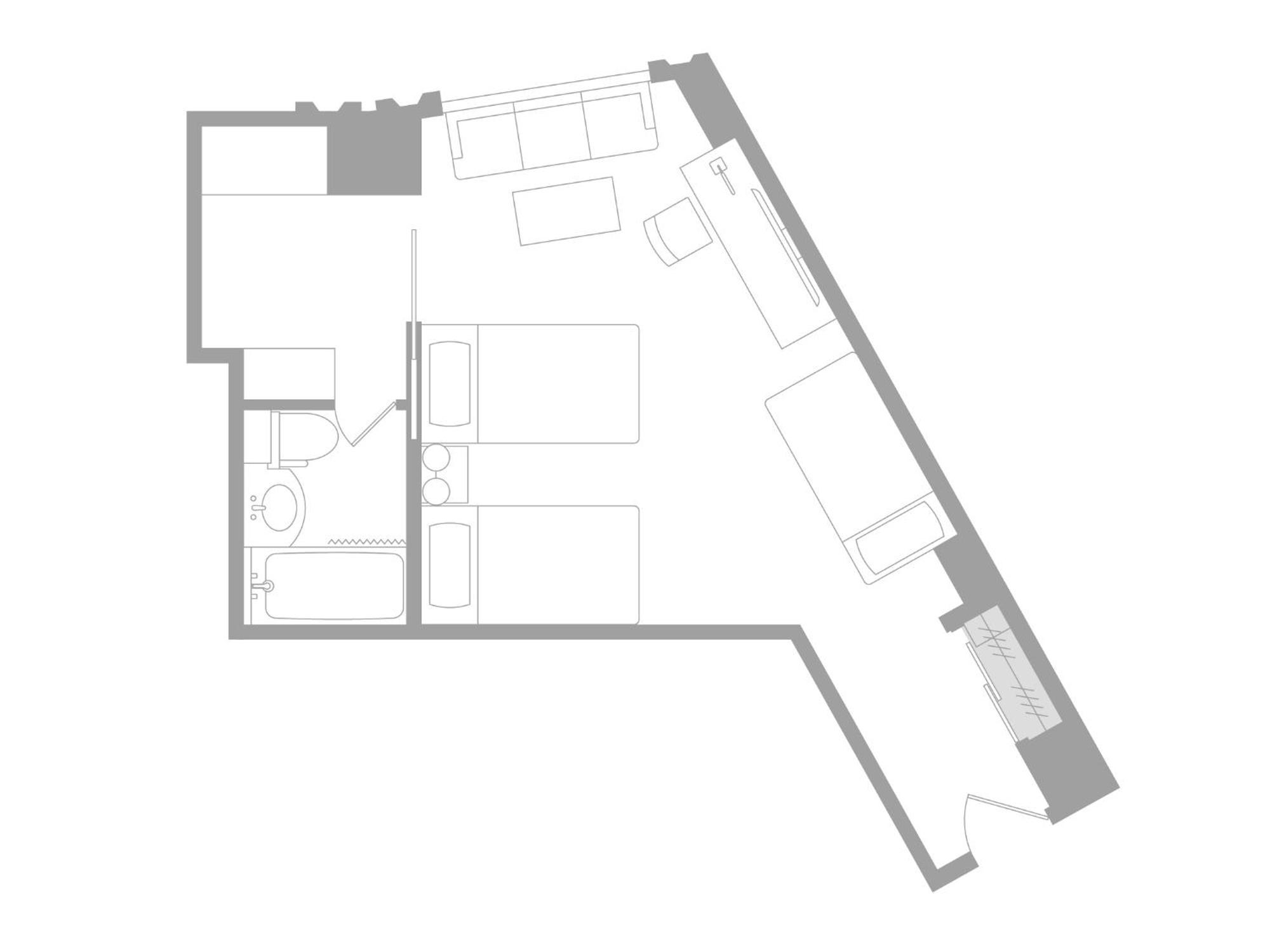 Hébergement Triple Standard Garden Tower - Non-Fumeurs