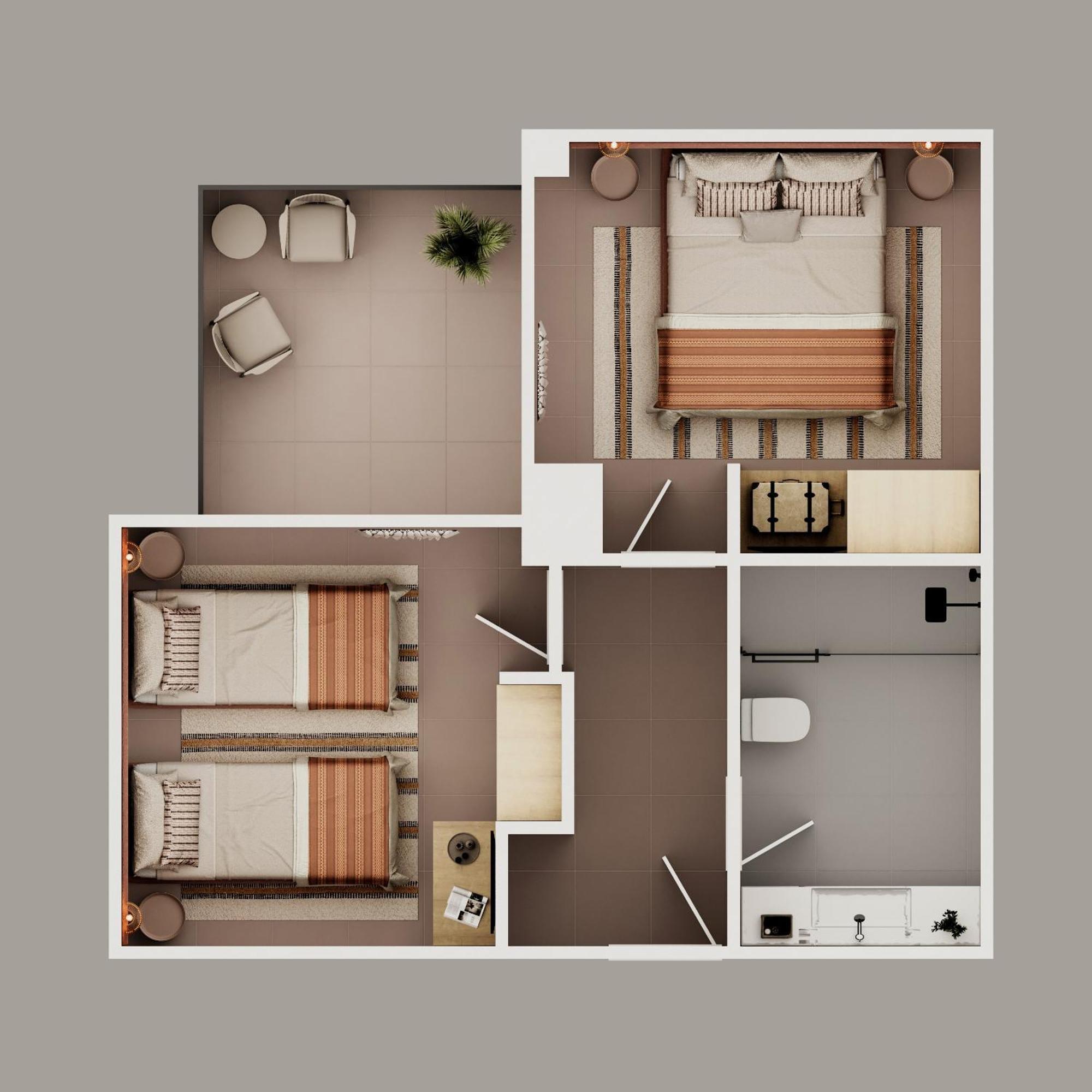 Chambre Familiale avec Balcon
