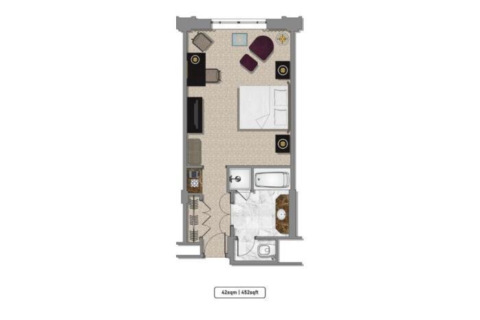 Chambre Lit King-Size Classique - Vue sur Cour
